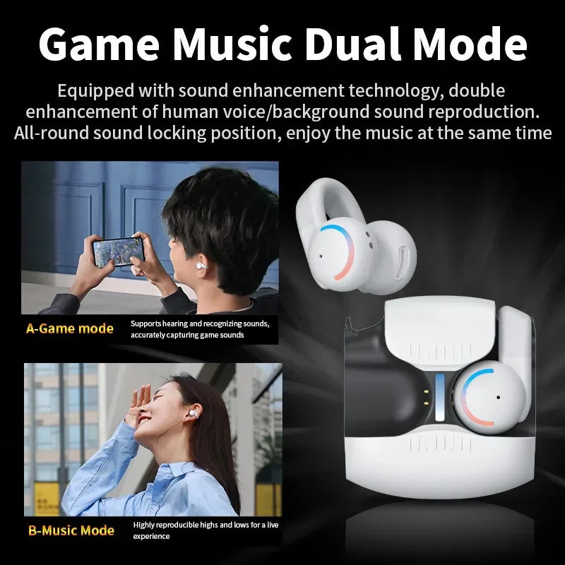 Xiaomi  Real OWS Clip-On Wireless Bluetooth Headphones Low Latency ENC Noise Cancelling Long Life Gaming Casual Headphones