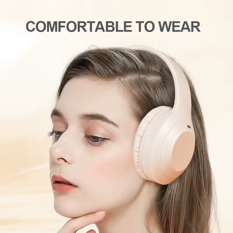 For Lenovo Wireless Headphones Bluetooth 5.3 Earphones Foldable Gaming Headset Sport Headphone with Mic Music Earbuds