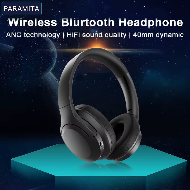 ANC Noise Canceling Headphones A1 Wireless Bluetooth Headphones BT5.3 400Mah Over-Ear Foldable for Sports Work Games