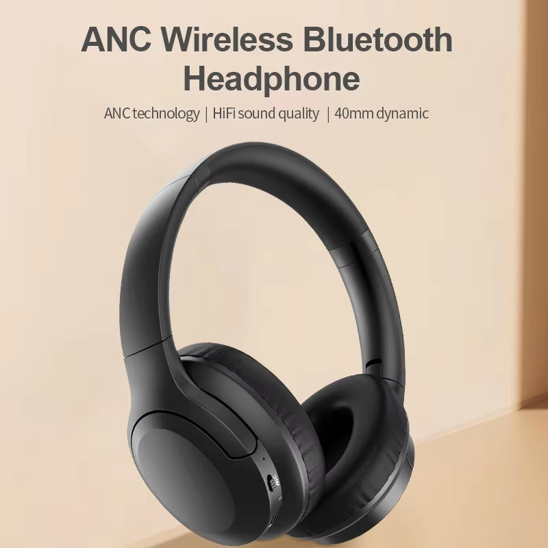 ANC Noise Canceling Headphones A1 Wireless Bluetooth Headphones BT5.3 400Mah Over-Ear Foldable for Sports Work Games