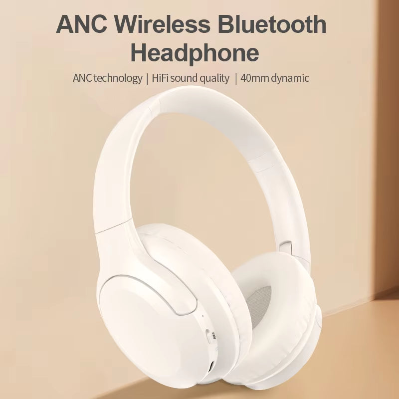 ANC Noise Canceling Headphones A1 Wireless Bluetooth Headphones BT5.3 400Mah Over-Ear Foldable for Sports Work Games